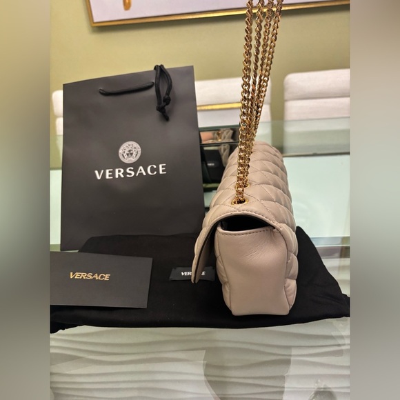 Authentic Versace Beige Quilted Women's Bag-Retails for $2195 - Picture 4 of 8